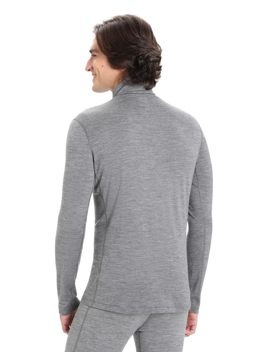 Base Layers Icebreaker Merino 200 Oasis Long Sleeve Half Zip Thermal Top Męskie Szare | PL 1587GSOL